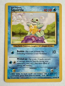 Pikachu Charmander Squirtle Bulbasaur Base Set TCG WOTC Starter Pokemon Cards LP - Image 5