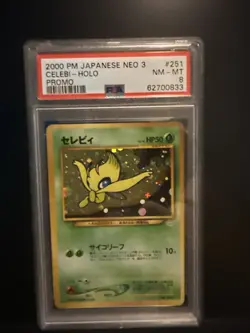 PSA 8 Celebi Holo Japanese Pokemon Card Holo Promo Neo 3 2000 - Image 1