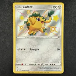 Pokemon TCG Cufant Shining Fates SV090/SV122 Shiny Vault Shiny Holo Rare Card - Image 1