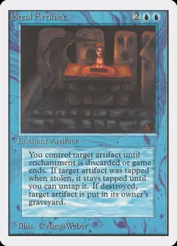 MTG Steal Artifact Unlimited Edition Uncommon NM - Image 1