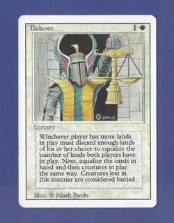 1994 Magic the Gathering - Balance - Sorcery - Revised MTG - Image 1