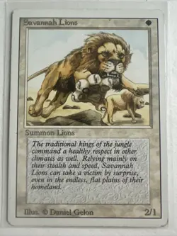 MTG - Savanna Lions - Revised Edition - English Magic - Image 1