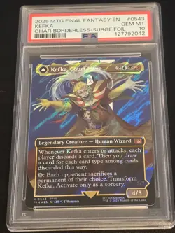 2025 MTG FINAL FANTASY #0543 KEFKA, COURT MAGE/KEFKA, RULER OF RUIN PSA 10 - Image 1