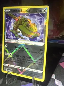 Radiant Steelix 124 Pokemon TCG 2022 Radiant Rare Holo Lost Origin Near Mint - Image 2