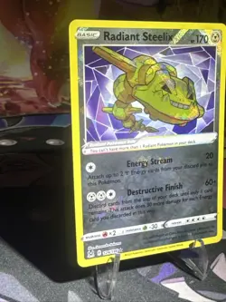 Radiant Steelix 124 Pokemon TCG 2022 Radiant Rare Holo Lost Origin Near Mint - Image 3