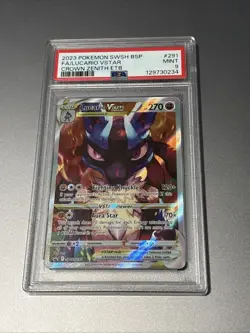 2023 POKEMON SWSH BSP FA/LUCARIO VSTAR CROWN ZENITH ETB #291 PSA 9 - Image 1