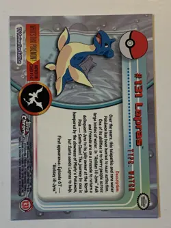 2000 Topps Chrome Pokemon Series 2 #131 Lapras FREE COMBINED SHIPPING - Image 2