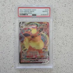 2021 Pokemon SWSH Evolving Skies FA/Flareon Vmax PSA 10 Gem Mint - Image 1