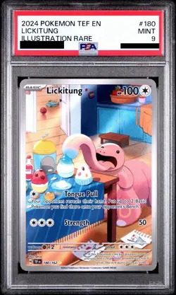Pokemon TCG Lickitung 180/162 Temporal Forces Illustration Rare PSA 9 - Image 1