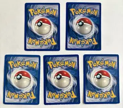 Pikachu Charmander Squirtle Ivysaur Wartortle Base Set Starter Pokemon Lot MP - Image 2