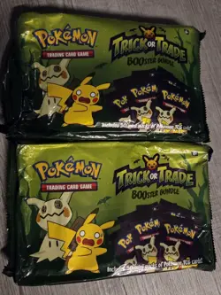 2 Pokemon Halloween Trick or Trade 120 BOOster Pack Bundle 2023 Costco Exclusive - Image 1