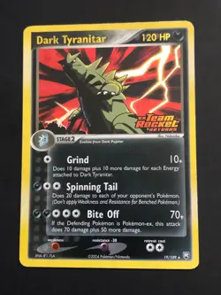 Dark Tyranitar - 19/109 - Pokemon Ex Team Rocket Returns Reverse Holo LP Stamped - Image 1