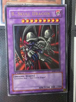 YU-GI-OH! B. BLACK SKULL DRAGON ULTRA RARE MRD-E018 1ST EDITION EURO ENGLISH EX - Image 1