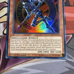 ?? Yugioh Dark Magician of Chaos YGLD-ENC02 ULTRA RARE NEAR MINT - Image 3