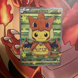 CUST0M FAN ART CARD Charizard Poncho Pikachu PROMO 208/XY-P Japanese NM - Image 2