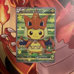 CUST0M FAN ART CARD Charizard Poncho Pikachu PROMO 208/XY-P Japanese NM - Image 3