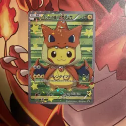 CUST0M FAN ART CARD Charizard Poncho Pikachu PROMO 208/XY-P Japanese NM - Image 4