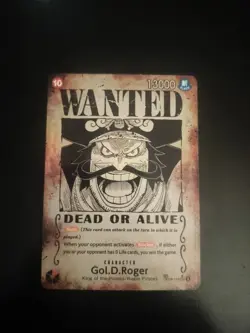 Gol D Roger OP09-118 SEC SP ENGLISH ONE PIECE Card Wanted Carrying on His Will - Image 1