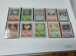 Base Set Pokemon Cards Lot (10) Vintage WOTC NM/LP - Image 1