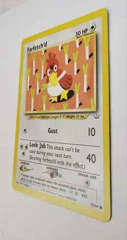 FARFETCH'D 43/64 - Neo Revelation - 1995-2000 - VINTAGE WOTC POKEMON CARD - NM/M - Image 4