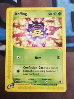 Pokemon TCG - KOFFING - 114/165 - E-Card Series: Expedition 2002 - NM/MINT - Image 1