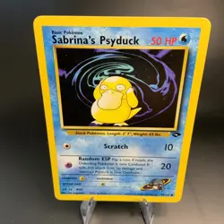 Sabrina's Psyduck 99/132 Gym Challenge Regular NM-LP Vintage Pokemon Card WOTC - Image 1