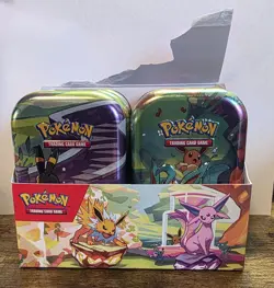 (8) Prismatic Evolutions Mini Tins FULL set Art Card + Coin NO CARD PACKS 3 Sets - Image 5