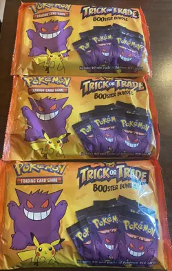 Nintendo Pokemon TCG BOOster Gengar Trick Or Trade Bundle - 120 Cards Lot Of 3 820650850783 - Image 1