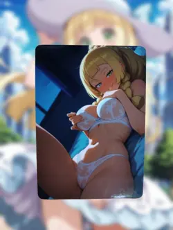 Lillie Pokemon Anime Waifu Sexy Goddess Doujin Lewd Hentai Card - Image 1