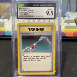 CGC 9.5 MINT+ Maintenance 83/102 Base Set Pokemon Card - Image 1