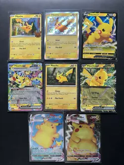 8 card Pikachu Pokemon TCG lot A mix lot of 8 Pikachu cards. - Image 1