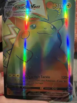 Pokemon TCG Vivid Voltage Rainbow Pikachu VMAX Secret Rare Card 188/185 - Image 1