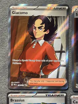 Full Art Trainer Pokemon Cards Lot Giacomo Sidney Tyme Brassius Caretaker Atticu - Image 2