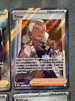 Full Art Trainer Pokemon Cards Lot Giacomo Sidney Tyme Brassius Caretaker Atticu - Image 4