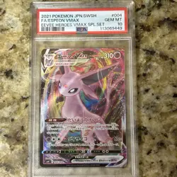 PSA 10 Espeon Vmax Eevee Heroes Promo 004/004 Japanese Pokemon Card - Image 1