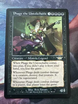 Phage the Untouchable Legions Magic the Gathering NM 2003 MTG - Image 1