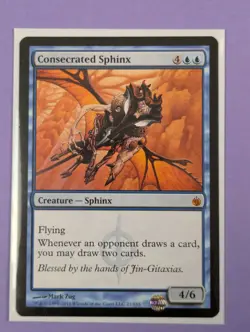 MTG Magic: Mirrodin Besieged: Consecrated Sphinx Mythic #21/155 - NM - Image 1