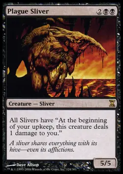 Slightly Played, English - 4 x MTG Plague Sliver Time Spiral - Image 1