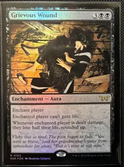 MTG Duskmourn Grievous Wound NM Foil (Rare) - Image 1