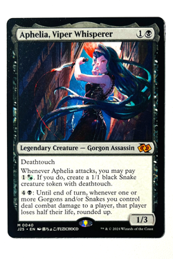 Aphelia, Viper Whisperer (Anime) Foundations Jumpstart Regular MTG LP - Image 1