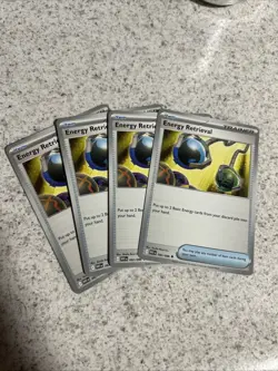 4x Energy Retrieval 082/086 x4 - White Flare - Pokemon Playset - Image 1