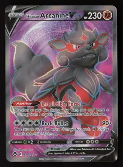 Hisuian Arcanine V (Full Art) 179/195 SWSH12: Silver Tempest Pokemon TCG NM - Image 1