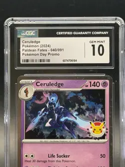 Ceruledge 040/091 Pokemon Day 2024 Stamp Holo Rare Promo CGC 10 Gem Mint - Image 2