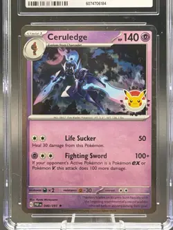 Ceruledge 040/091 Pokemon Day 2024 Stamp Holo Rare Promo CGC 10 Gem Mint - Image 3