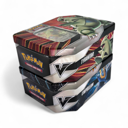 Pokemon TCG Tyranitar V + Empoleon V Strikers Tins 2021 - 10 Packs 236377 - Image 1