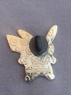 Pokemon TCG Official 2015 Pikachu Metal Enamel Pin Yellow With Back LP - Image 2