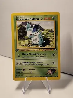 Giovanni's Nidoran 1st Edition Gym Challenge 75/132 Pokemon TCG Vintage LP+ - Image 1