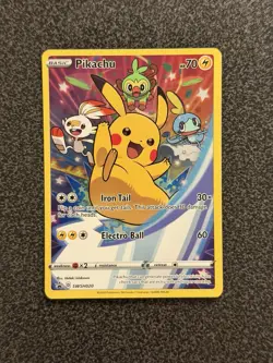 Pokemon TCG Pikachu Black Star Promo SWSH020 NM - Image 1