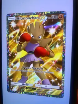 Digital Pokemon TCG Pocket Hitmonchan EX Holo Full Art | Mega Rising - Image 1
