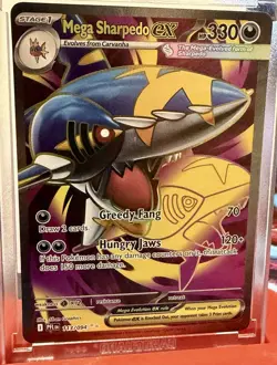 ?? Mega Sharpedo EX 113/094 Full Art Ultra Rare Pokemon TCG - Mint ?? - Image 1
